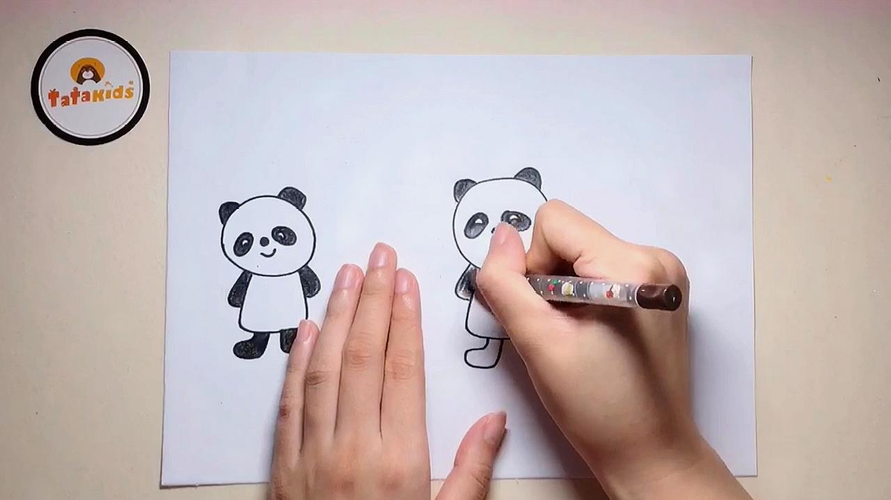 怎么画熊猫简笔画?