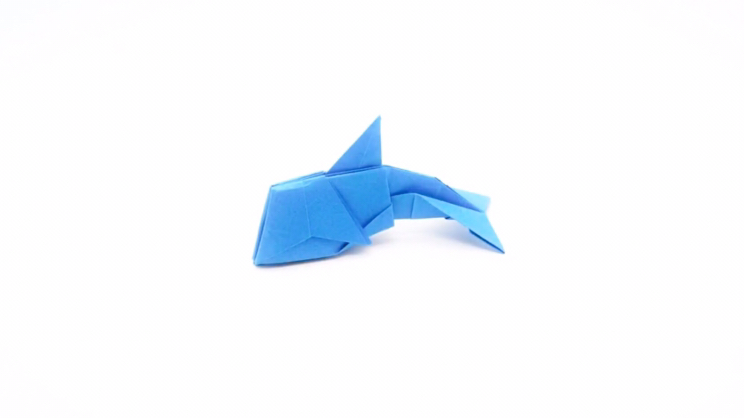 小海豚折纸,给亲子手工增添乐趣!