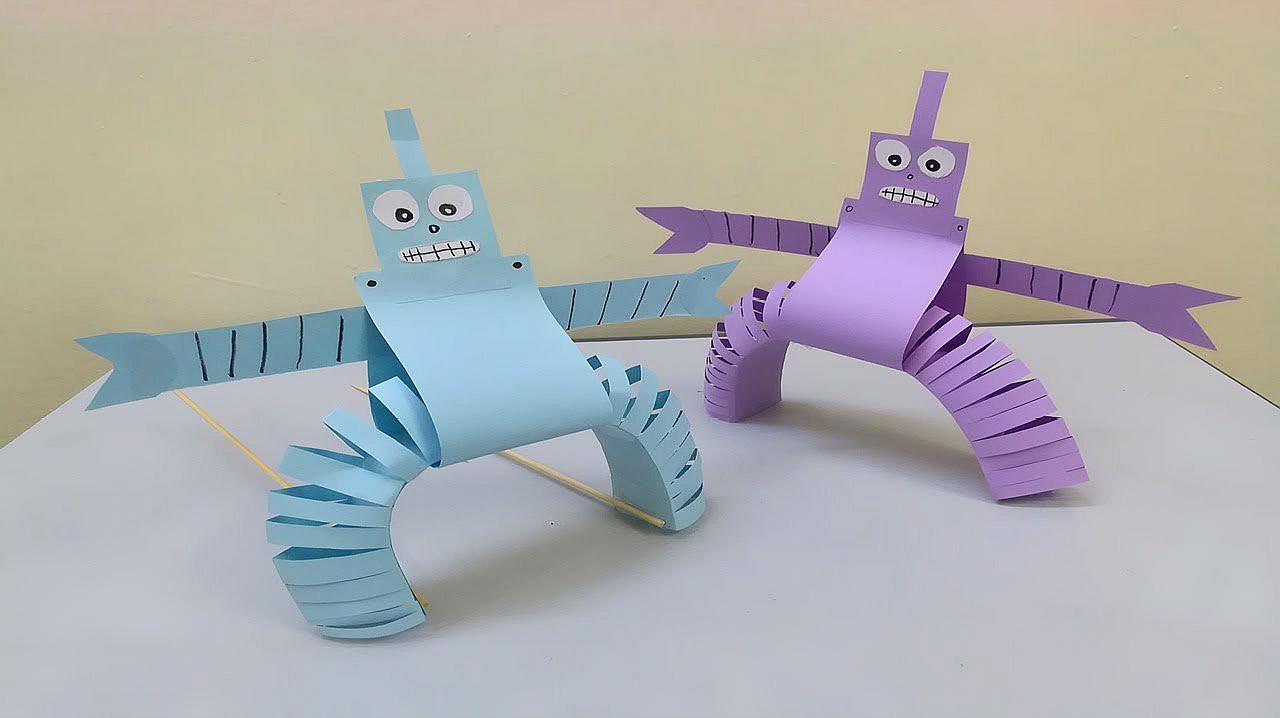 宝宝学折纸:会动的折纸机器人怎么做?掌握折纸小窍门很重要!