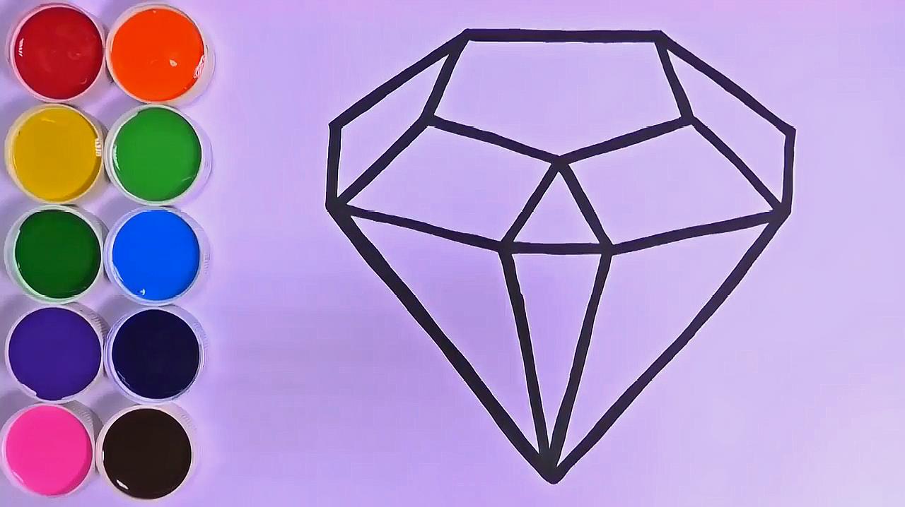简易画教你怎么画钻石