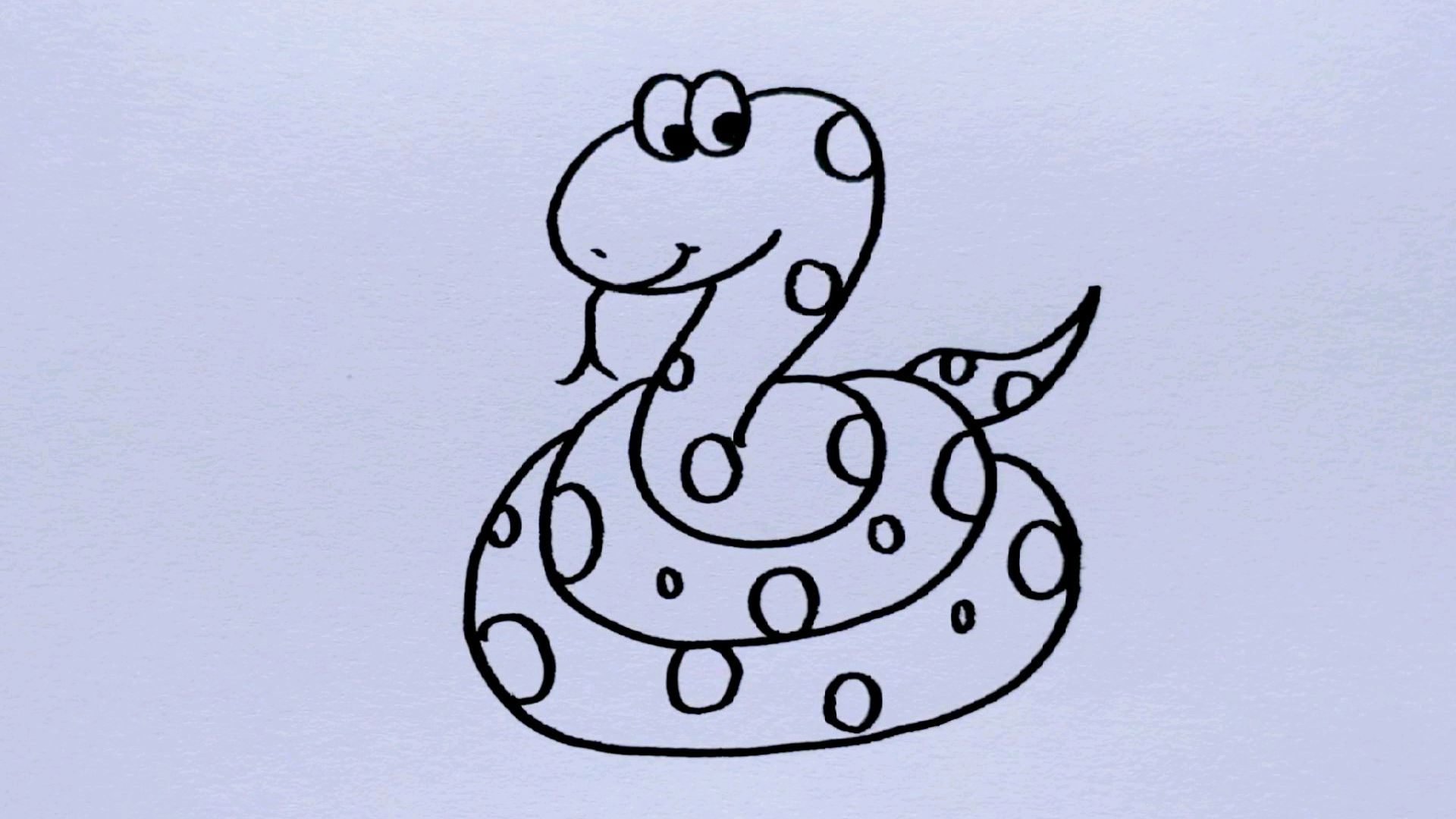大蟒蛇的简单画法