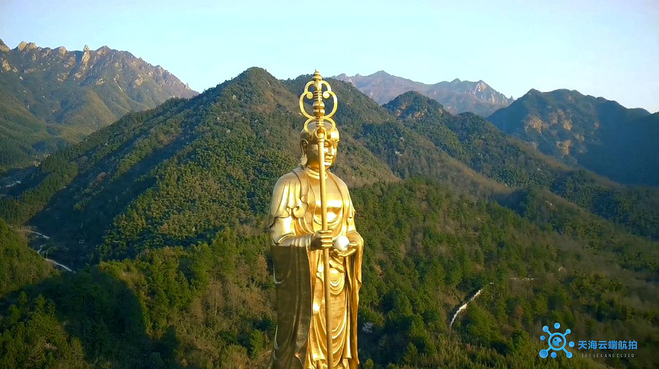 航拍安徽九华山,四大佛教名山之一,风景独特令人神往