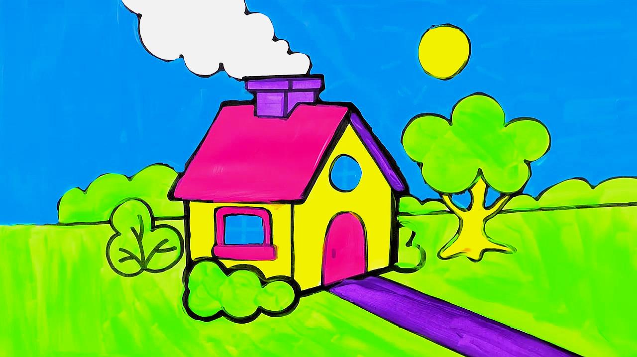 儿童简笔画房子怎么画