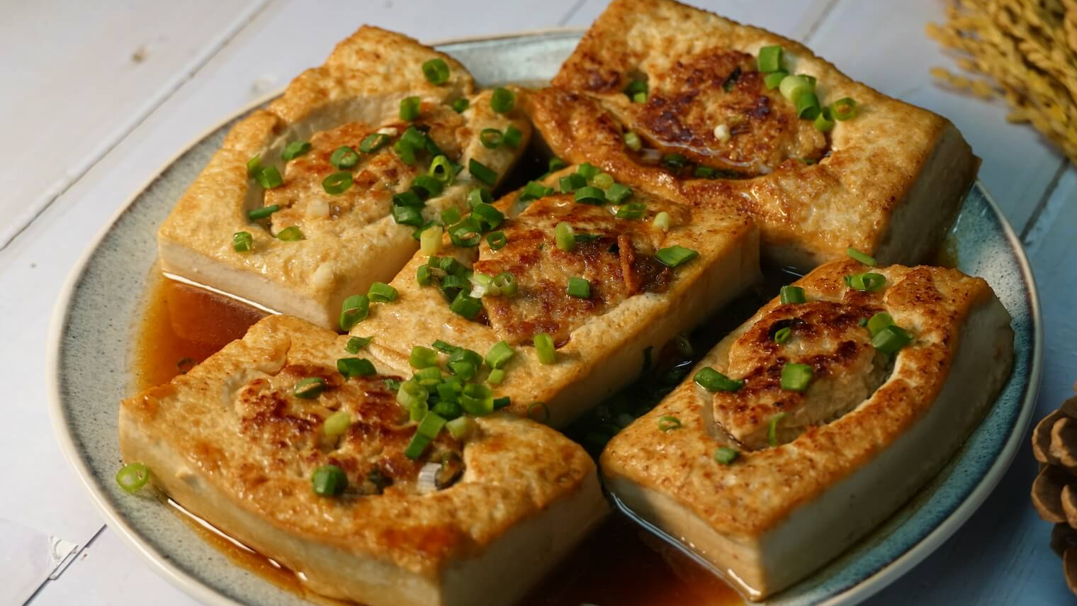 点点耐心和细心,教你在家做又香又嫩的煎酿豆腐 服务升级 2八公山豆腐