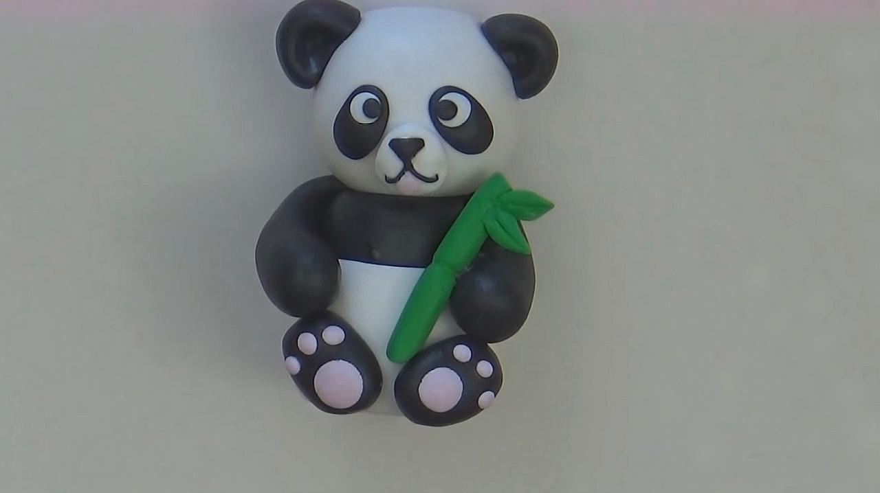 怎么用粘土做熊猫