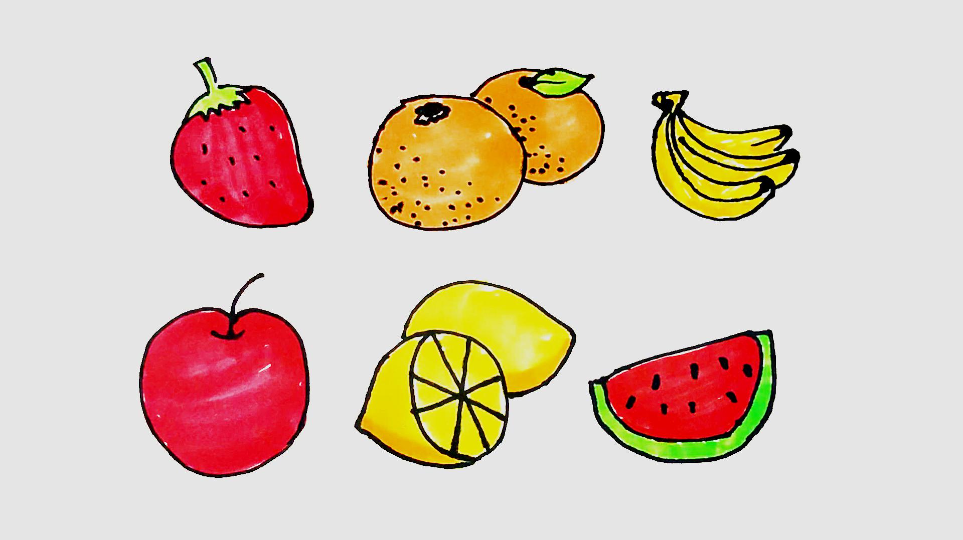 绘制水果简笔画 激发儿童学画兴趣