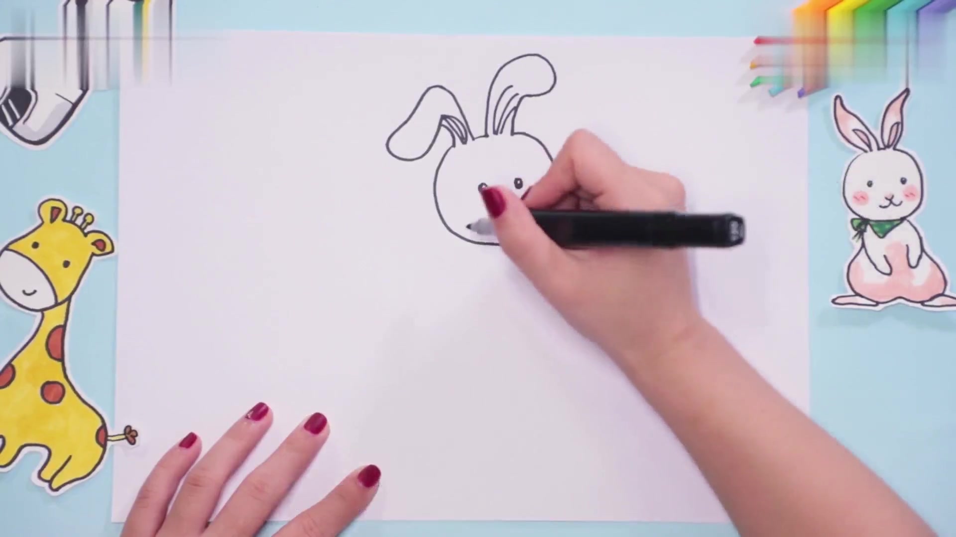 教你画一只可爱的兔子,快来学学吧