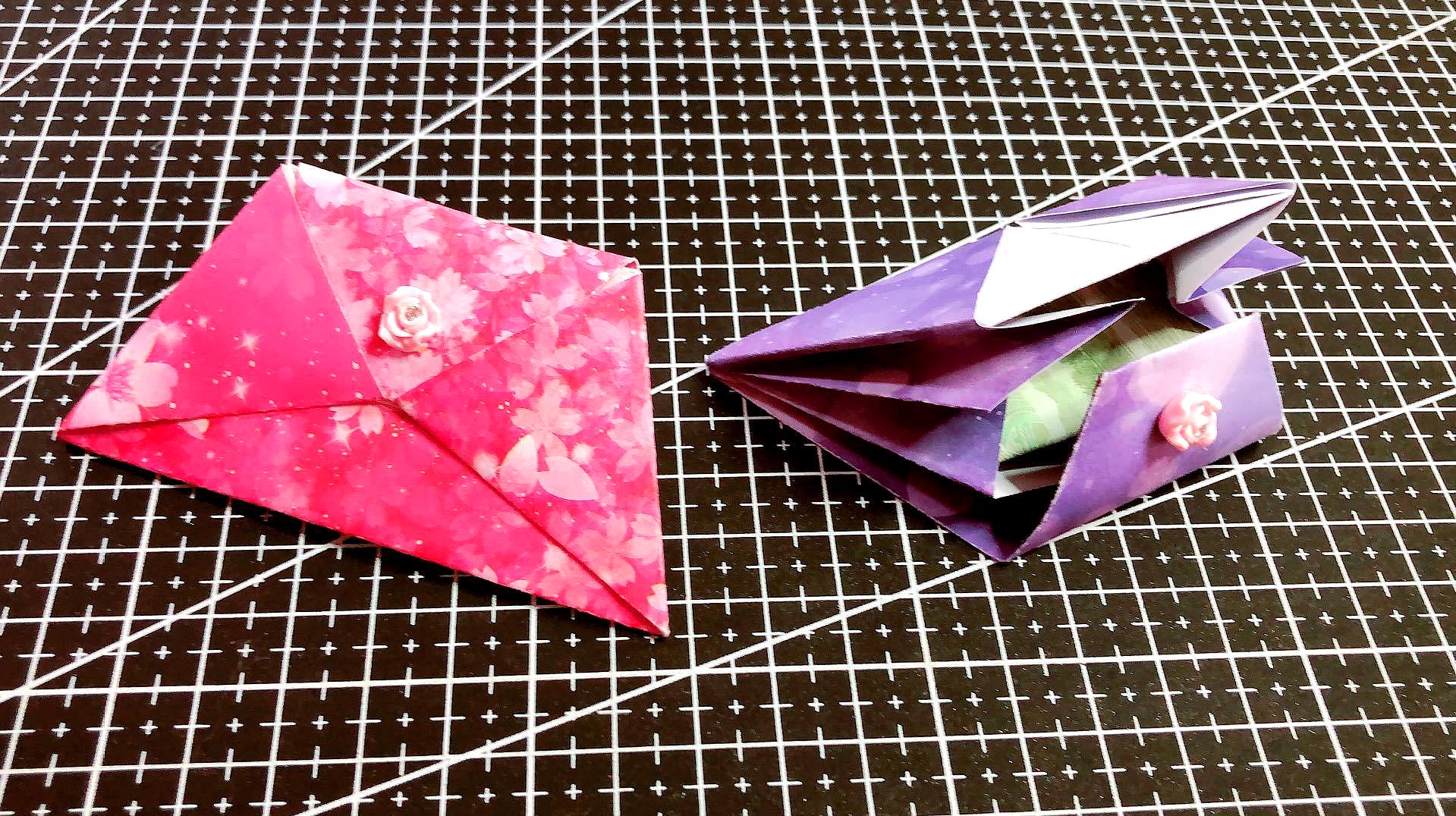 手工折纸:教你折一款迷你钱包,女孩子都喜欢