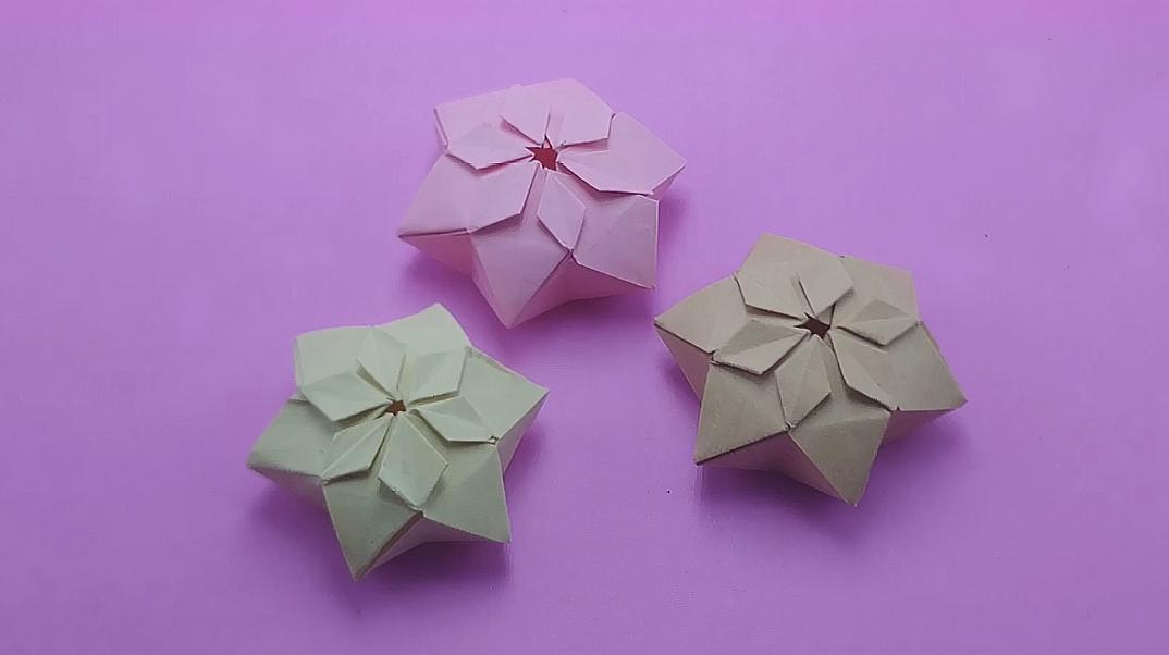 漂亮的立体六角许愿星折纸教程,只要一张纸,把幸运带给你