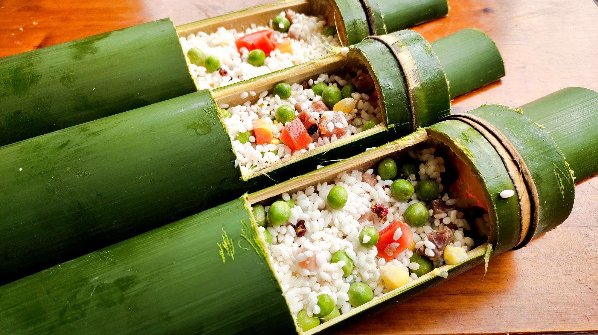 竹筒饭的做法,选对竹子,做法正确,就能吃到清香味的米饭