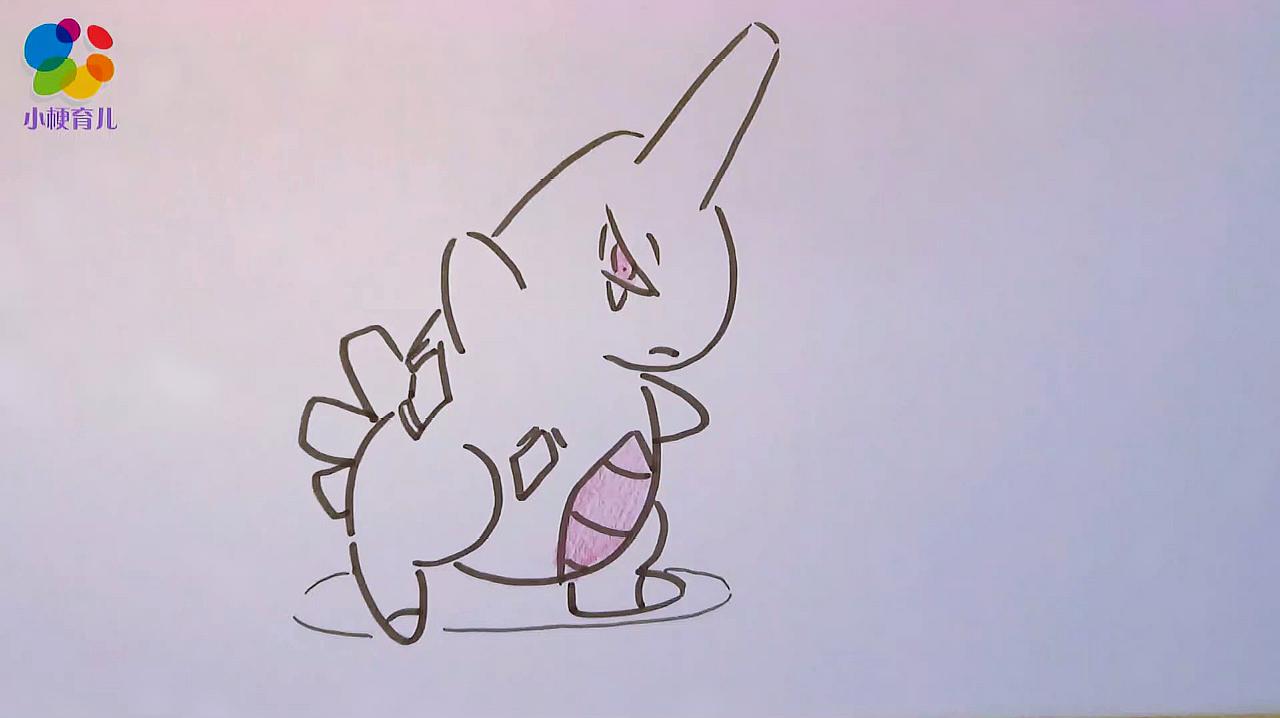 儿童简笔画,神奇宝贝,由基拉,一种十分可爱的小精灵