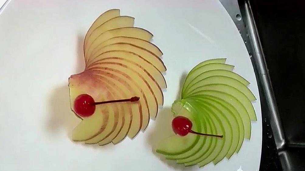 苹果的花样切法,简单的切法,摆盘出来很好看