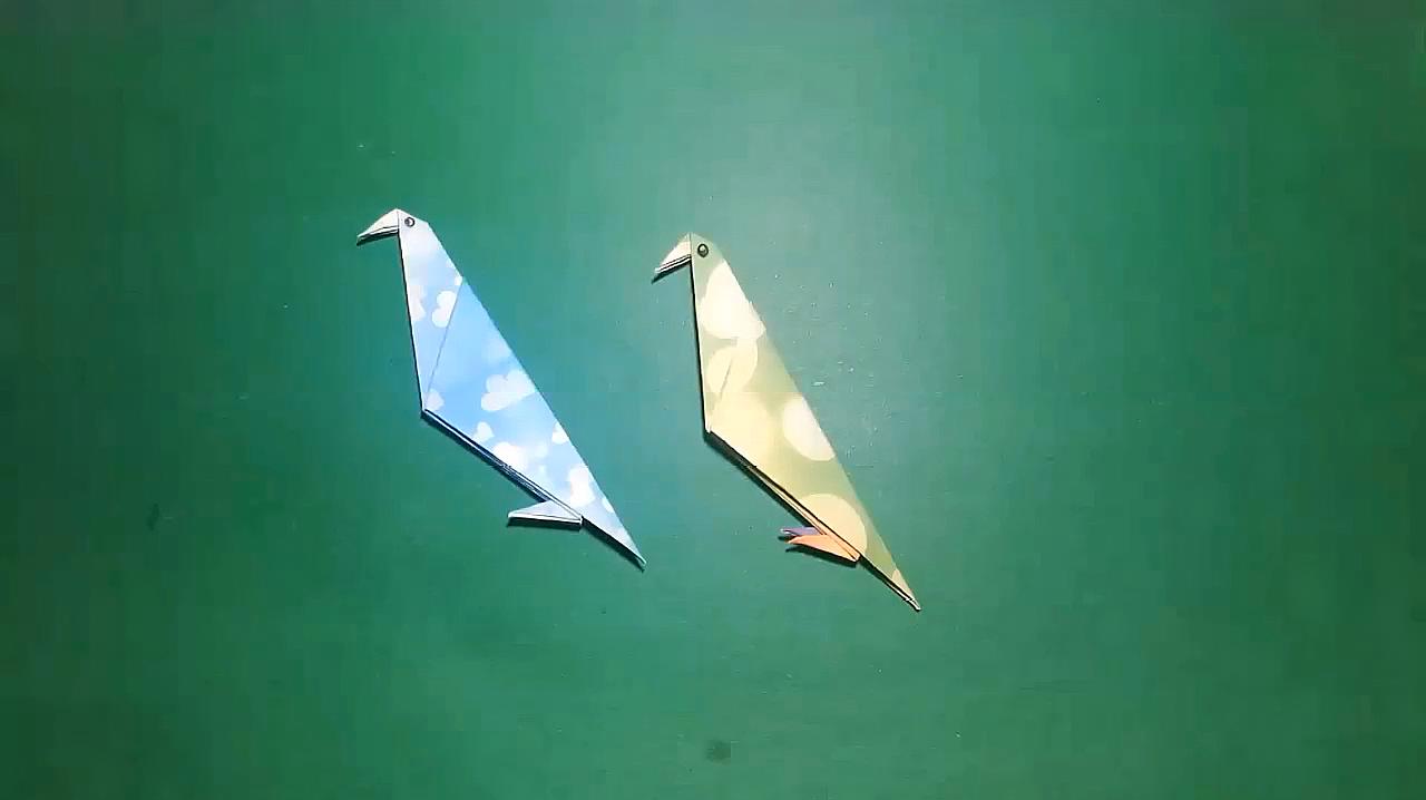 怎样用纸折小鸟?