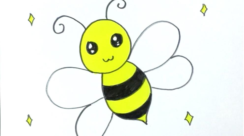 「手工」简笔画蜜蜂 简单好学