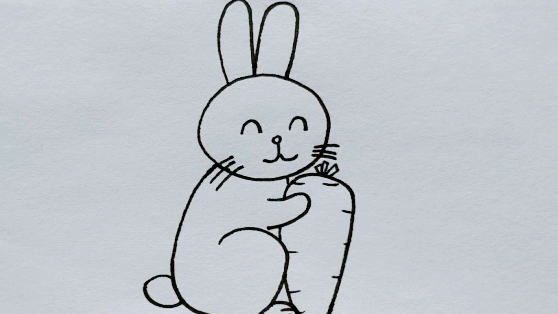 数字创意画,用0123画小兔子