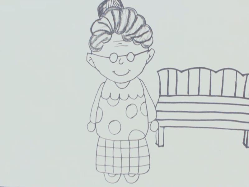 29  来源:好看视频-儿童简笔画老奶奶,2分30秒教你如何画老奶奶,画法