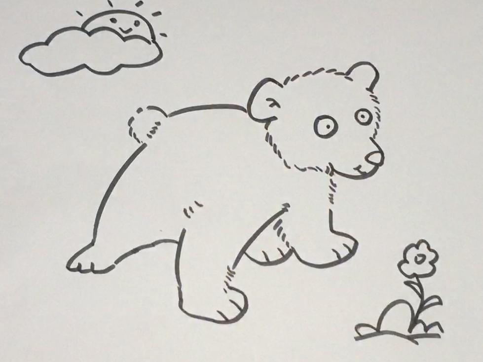 北极熊简笔画怎么画