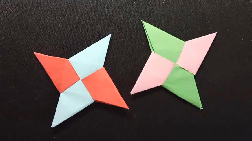 儿童手工折纸:一张纸就能折出好玩的飞镖,超级简单!