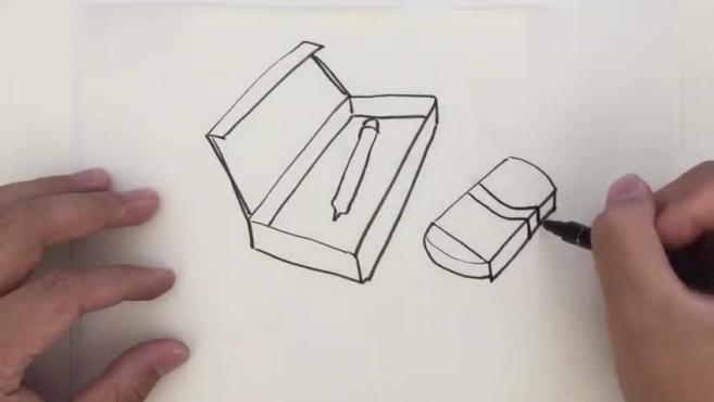 文具盒怎么画