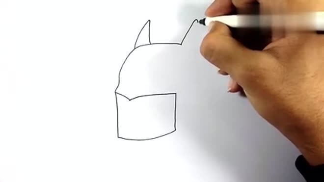 「画学家」简笔画:画个很酷的蝙蝠侠
