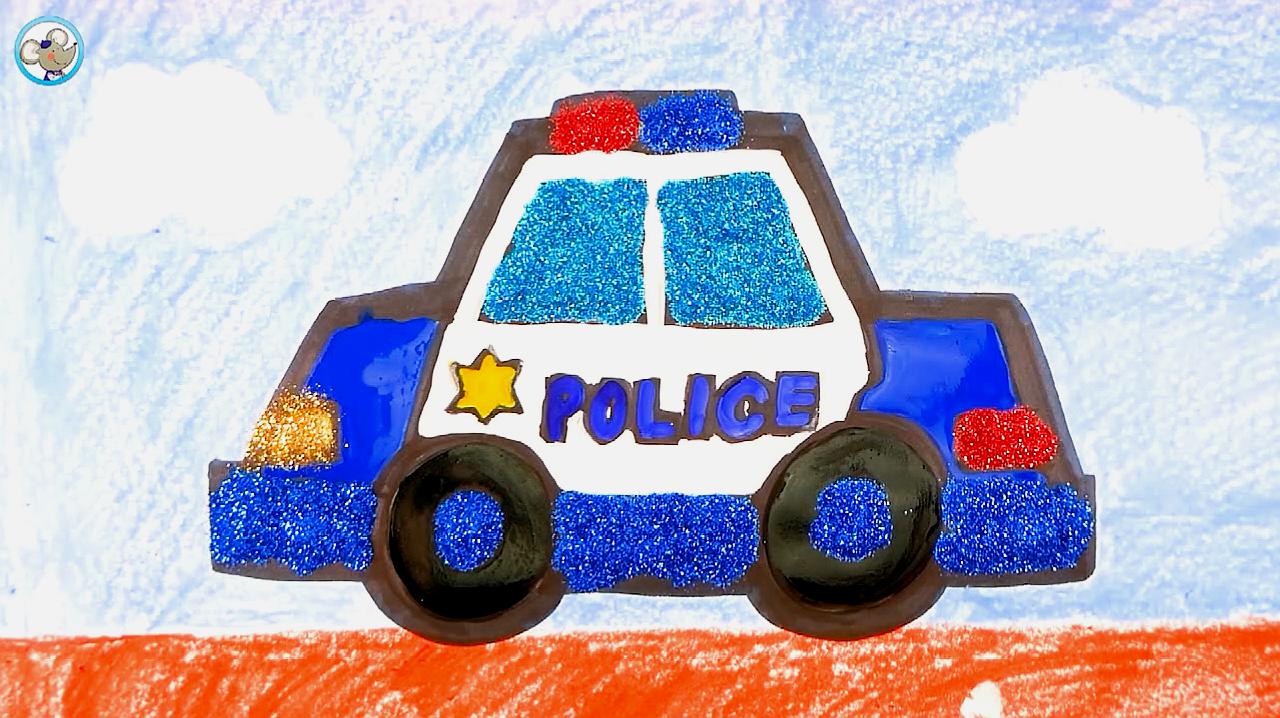 可爱小警车,简单来绘画