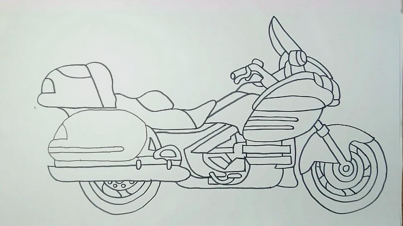 摩托车怎么画好看