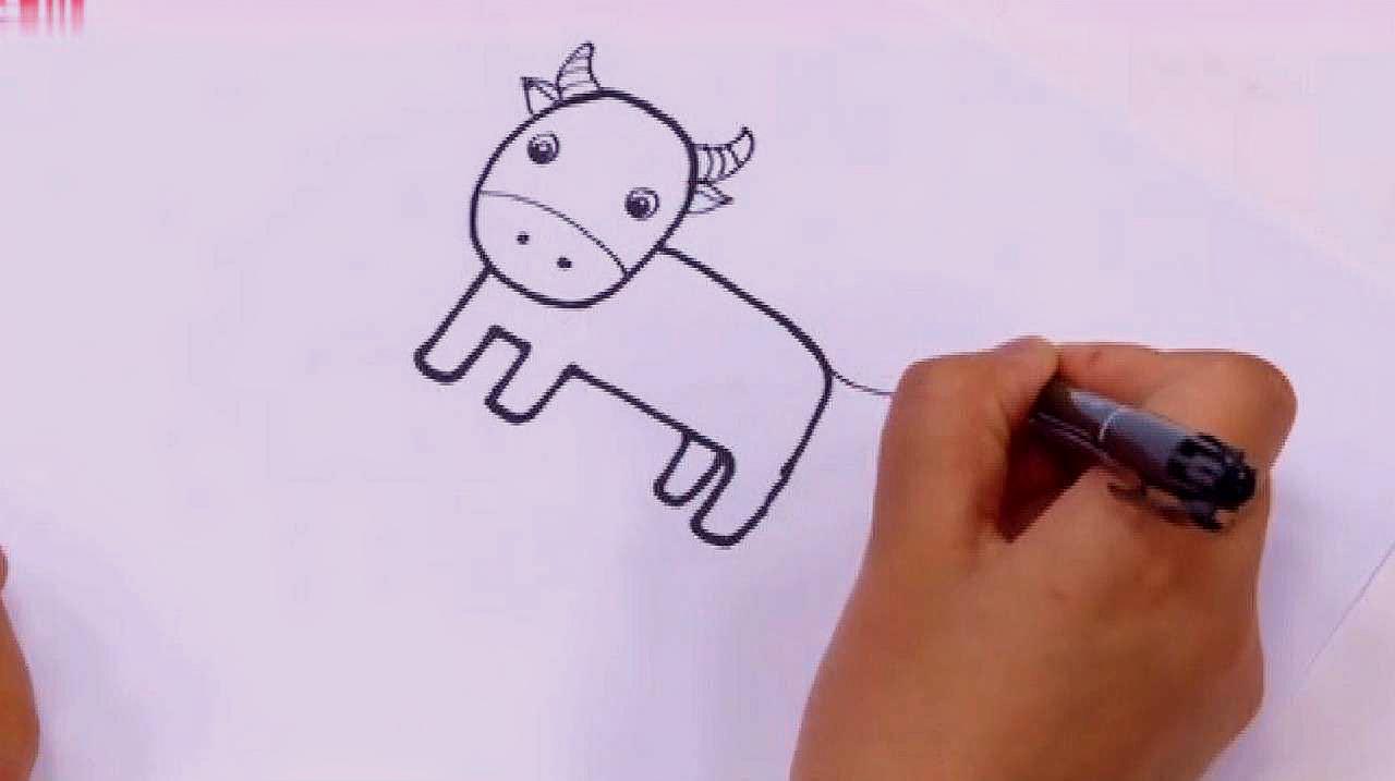 大花牛怎么画,可爱奶牛简笔画,你一定能学会的简单画法