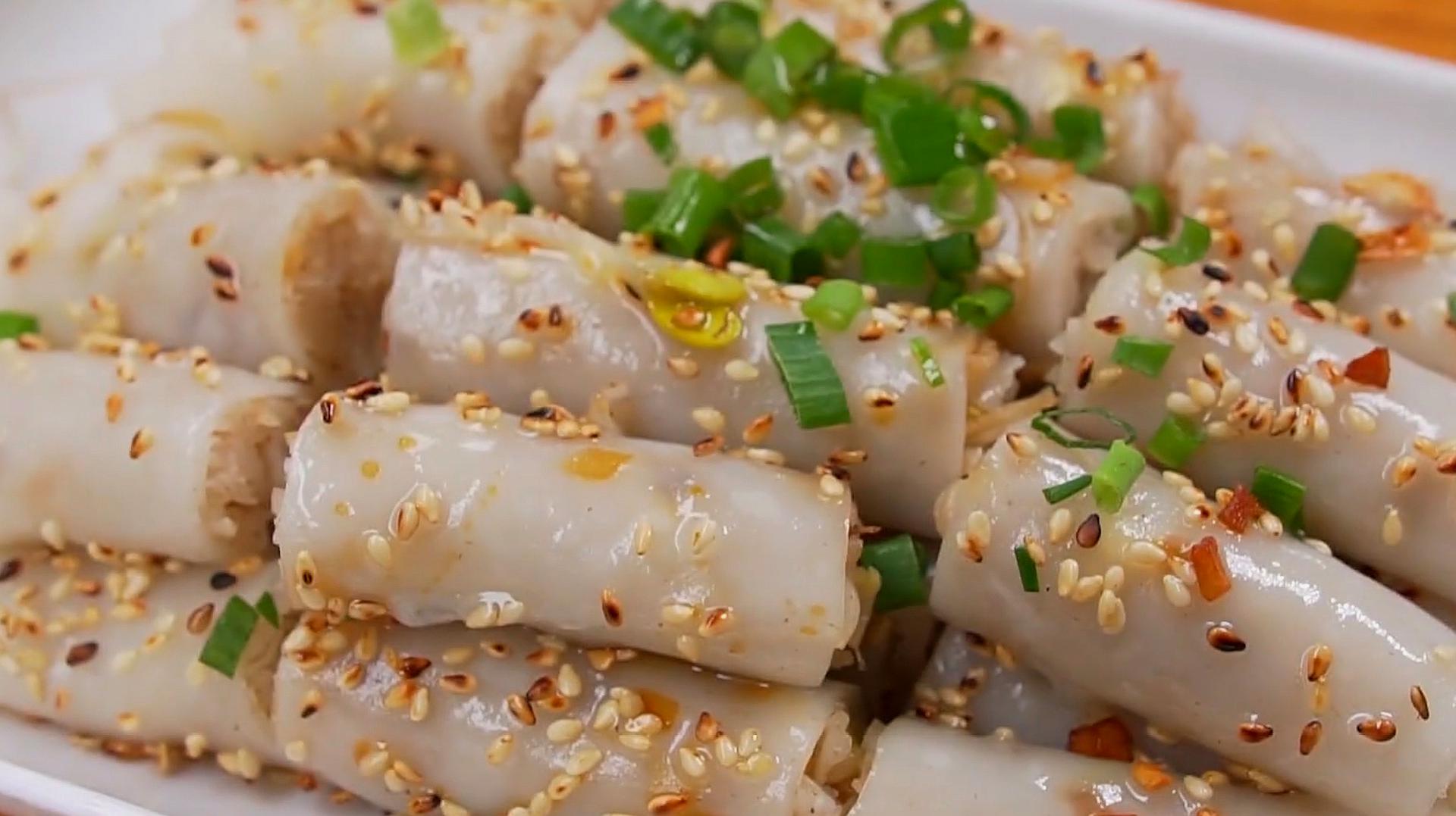 阳江人的特色美食—猪肠碌,咸中带香,简直完美