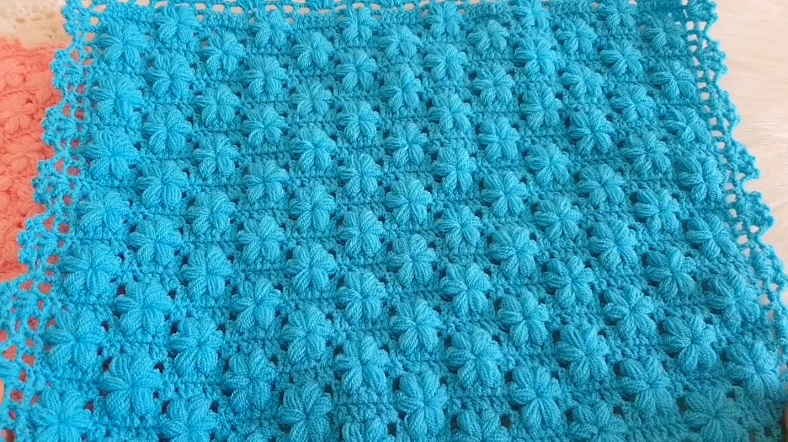 钩针编织茉莉花样沙发垫,美观而且大气,织法简单