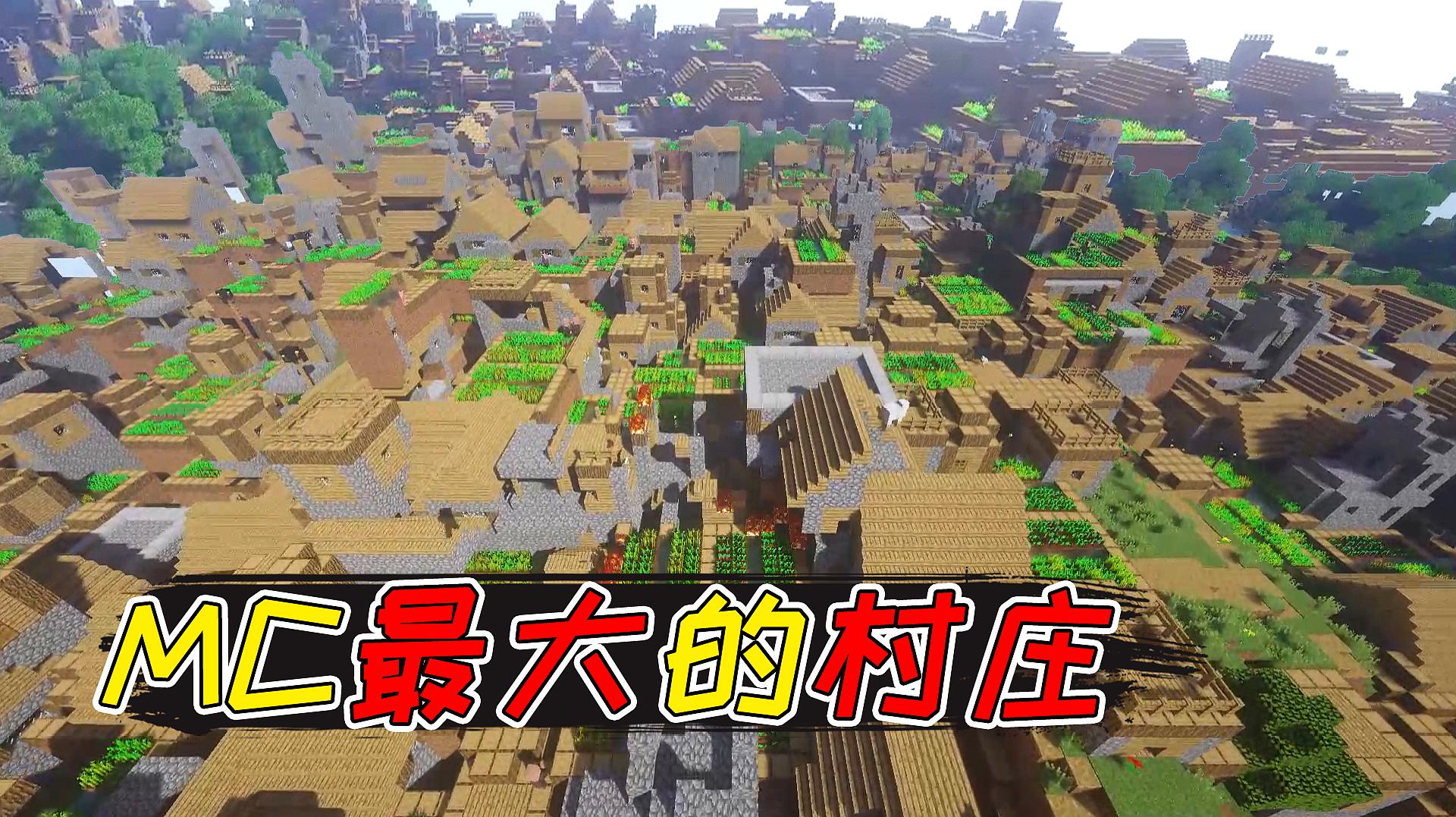 我的世界:mc最大的村庄!将几万个村庄堆在一起会怎样?