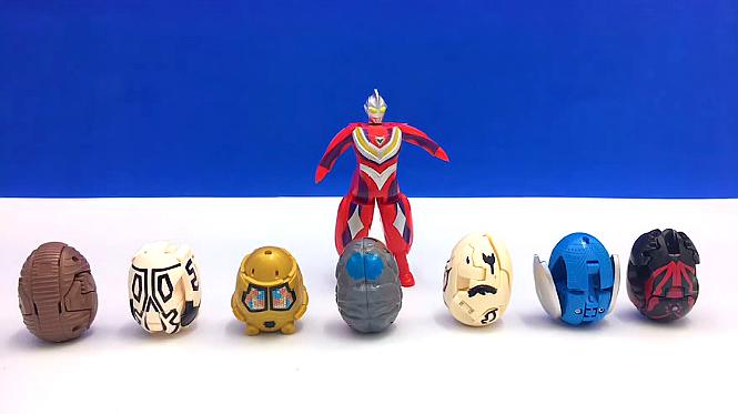 迪迦奥特曼怪兽军团变形蛋玩具变形展示