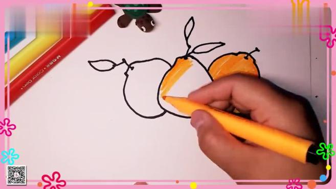 橙子简笔画 水果简笔画 简笔画教程