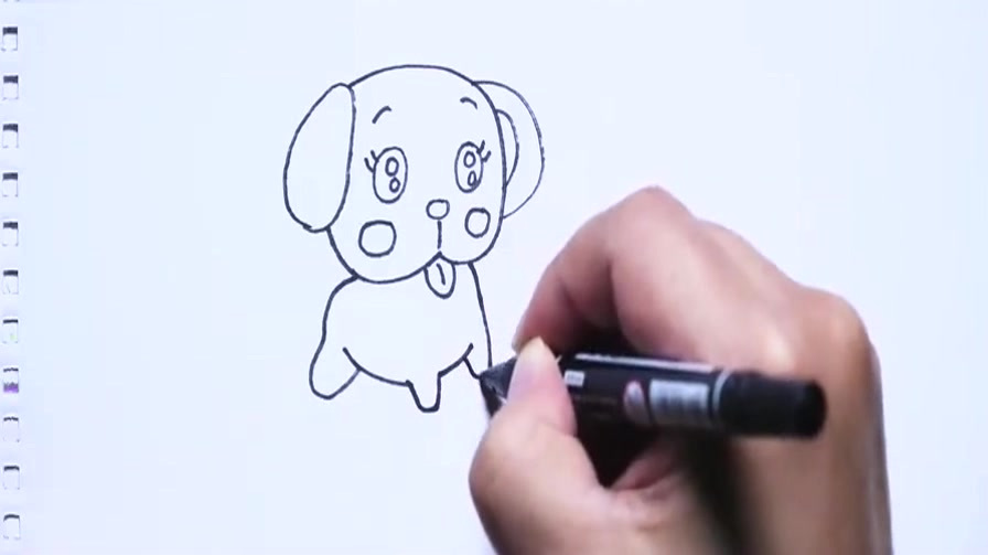 小狗简笔画怎么画?
