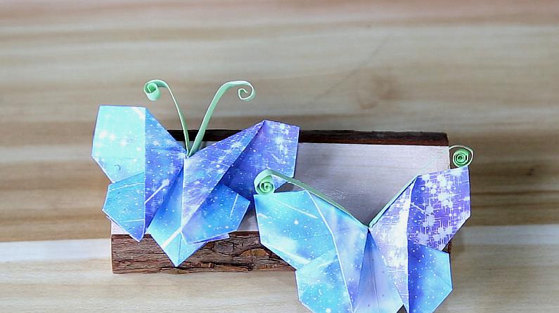 简单漂亮的立体蝴蝶手工折纸,做法简单关键漂亮,小朋友也能看懂