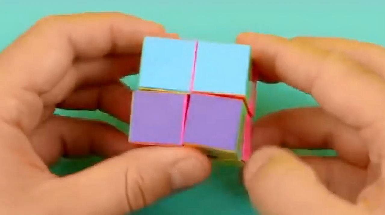 手工折纸:教你自制好玩的无限翻折纸魔方,能玩一整天的折纸玩具