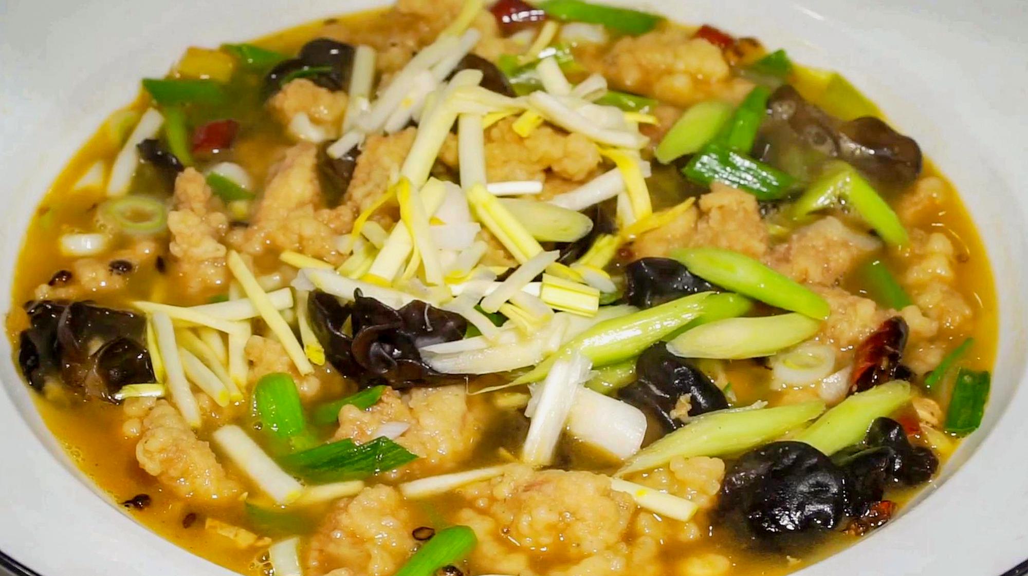 大厨教你做河南菜烩酥肉,油而不腻,做法简单,最受欢迎的家常菜