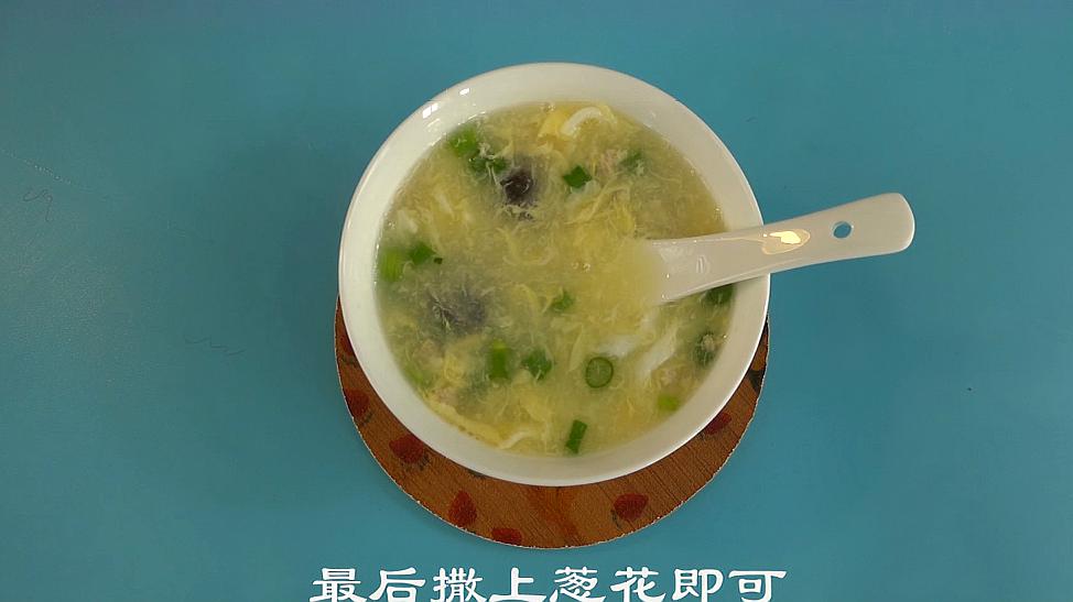 海参美食:肉末海参鸡蛋汤,喜欢的可以学一下