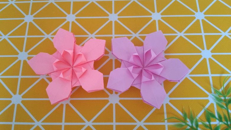 手工折纸立体樱花,简单又漂亮!