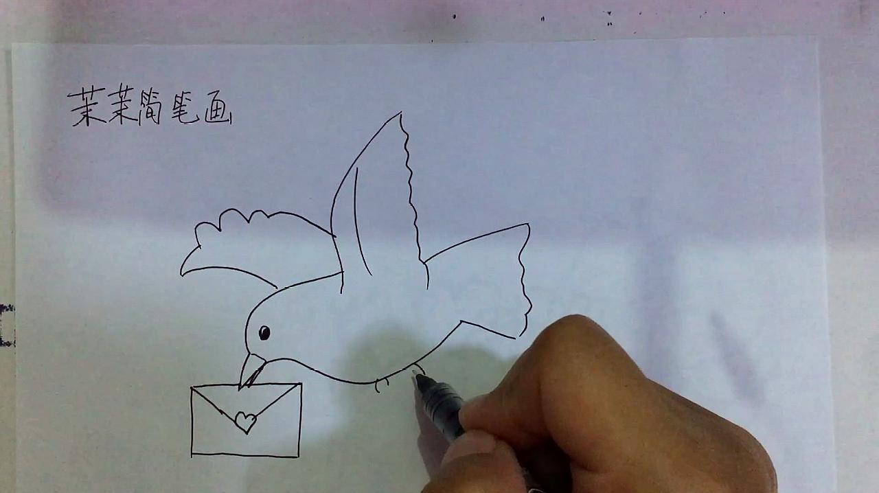 和平鸽简笔画怎么画