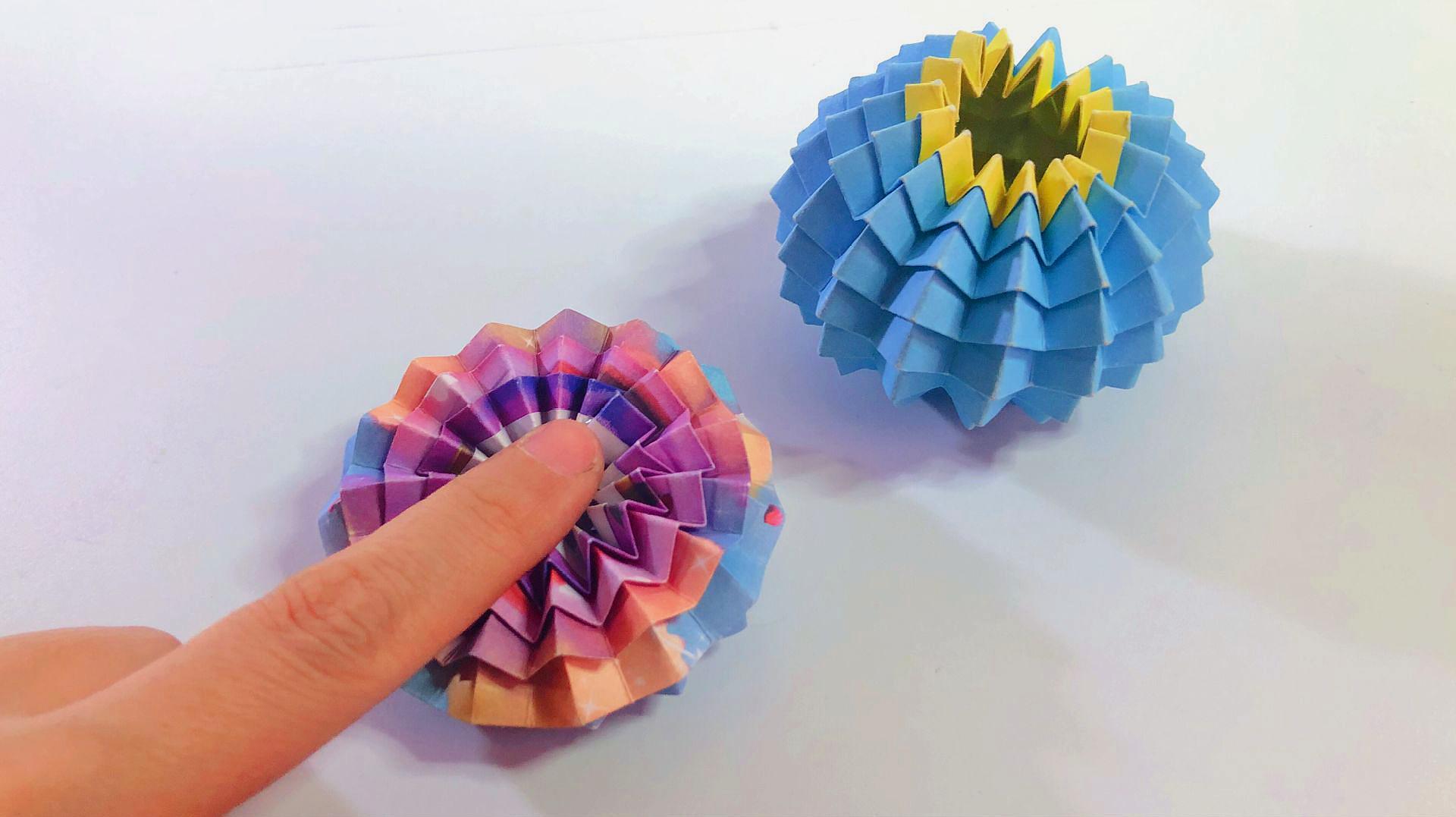 折纸教程:用纸折的解压神器,花样百出想怎么玩就怎么玩