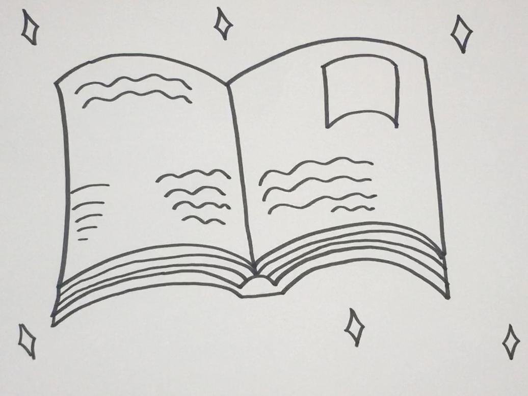 书本堆积图片简笔画,堆放的书简笔画,最简单的一堆书怎么画_大山谷图库