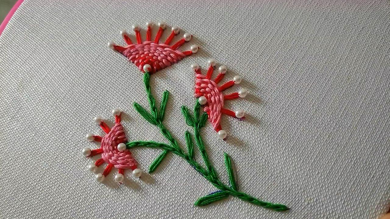 手工刺绣怎么绣出漂亮的花朵?