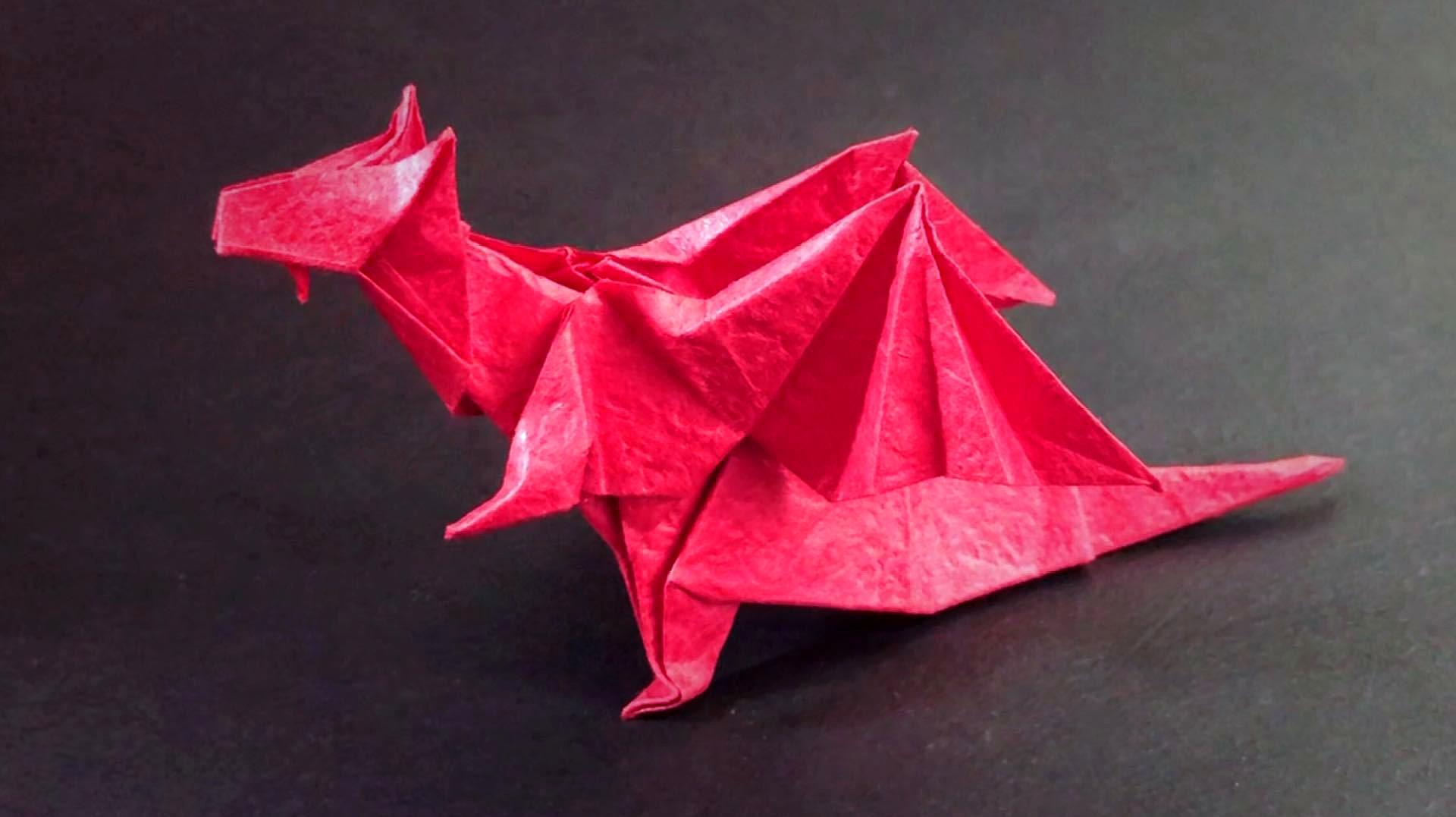 折纸教程:这只恐龙不一般,霸气侧漏还略显呆萌,爱了爱了!