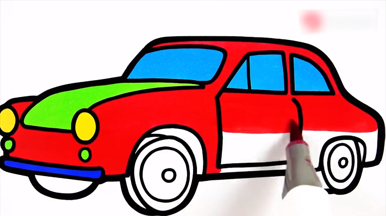 画汽车教案,彩色的卡通汽车
