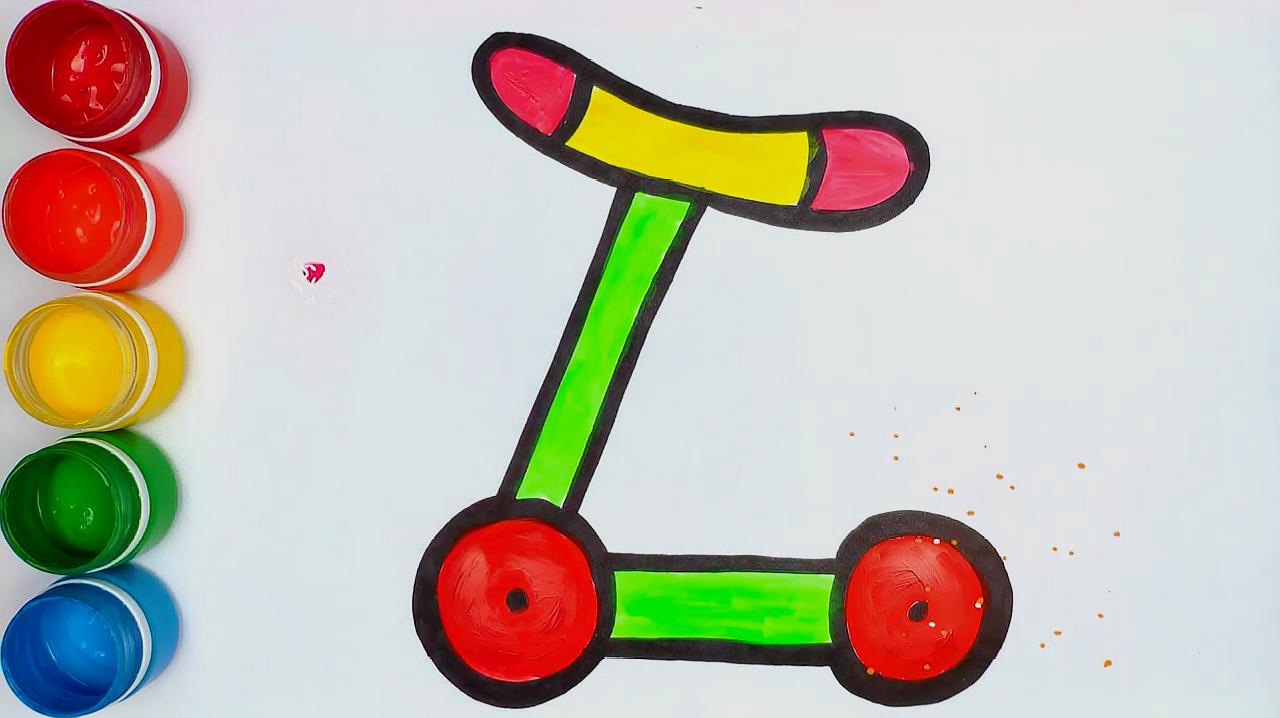 4迷你滑板车的画法  05:35  来源:好看视频-简笔画教你画扇子,并涂上
