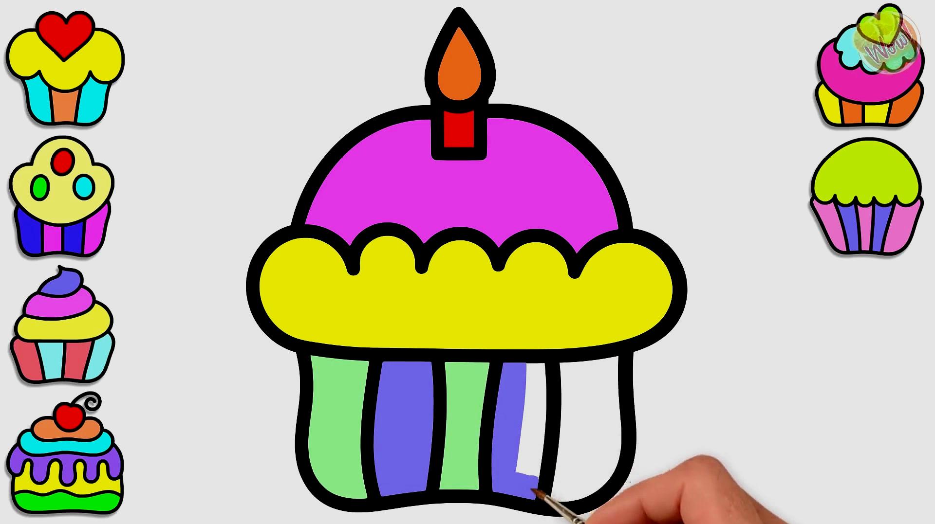 简笔画教你画不同款式的小蛋糕,一起跟着学习吧!
