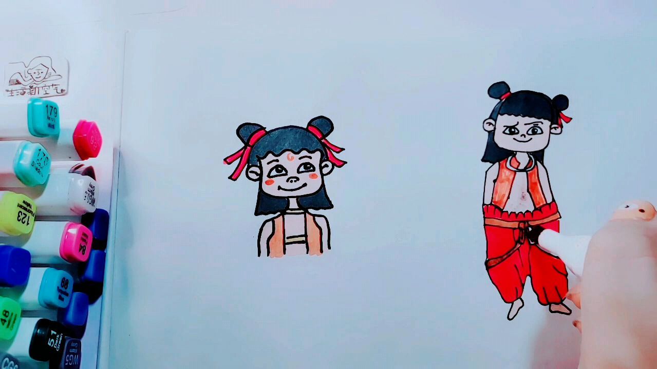 哪吒简笔画怎么画