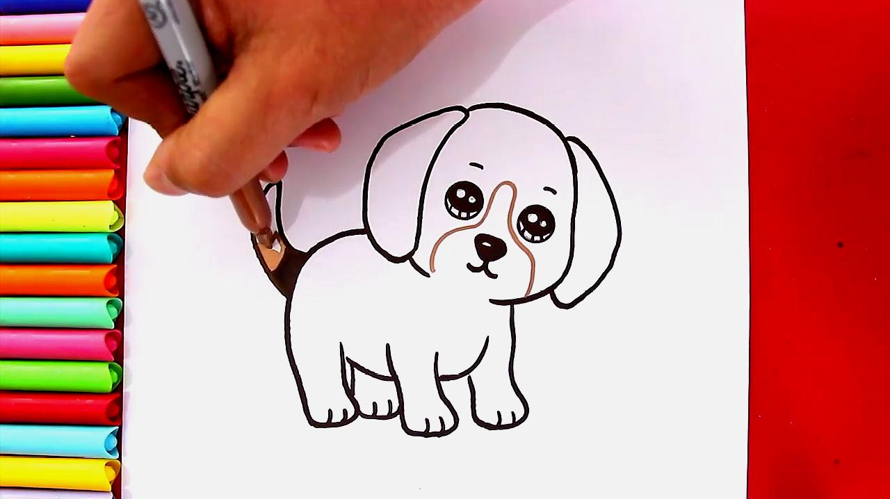 简易画教你怎么画小狗