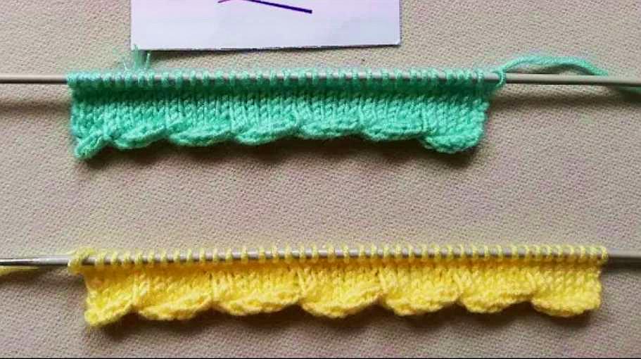简单,漂亮的螺旋纹花边编织小技巧,让你编织的毛衣别具一格