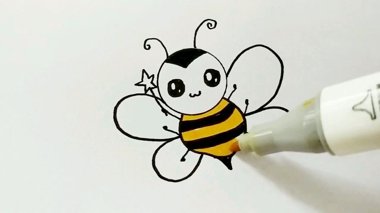 可爱的小蜜蜂简笔画